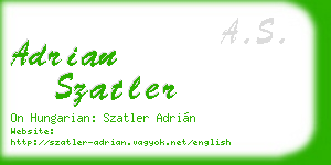 adrian szatler business card
