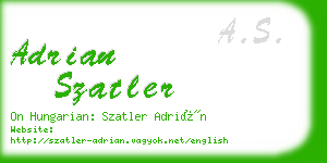 adrian szatler business card